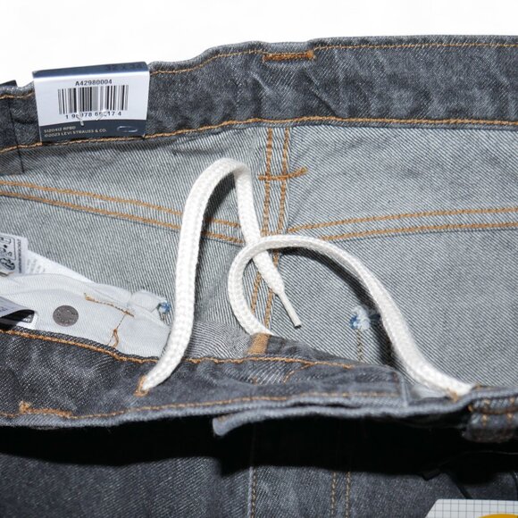 Levis Men's 36x34 Super Baggy Fit Jeans Vintage Black Rinse Y2K Loose Fit NWT - Picture 5 of 15